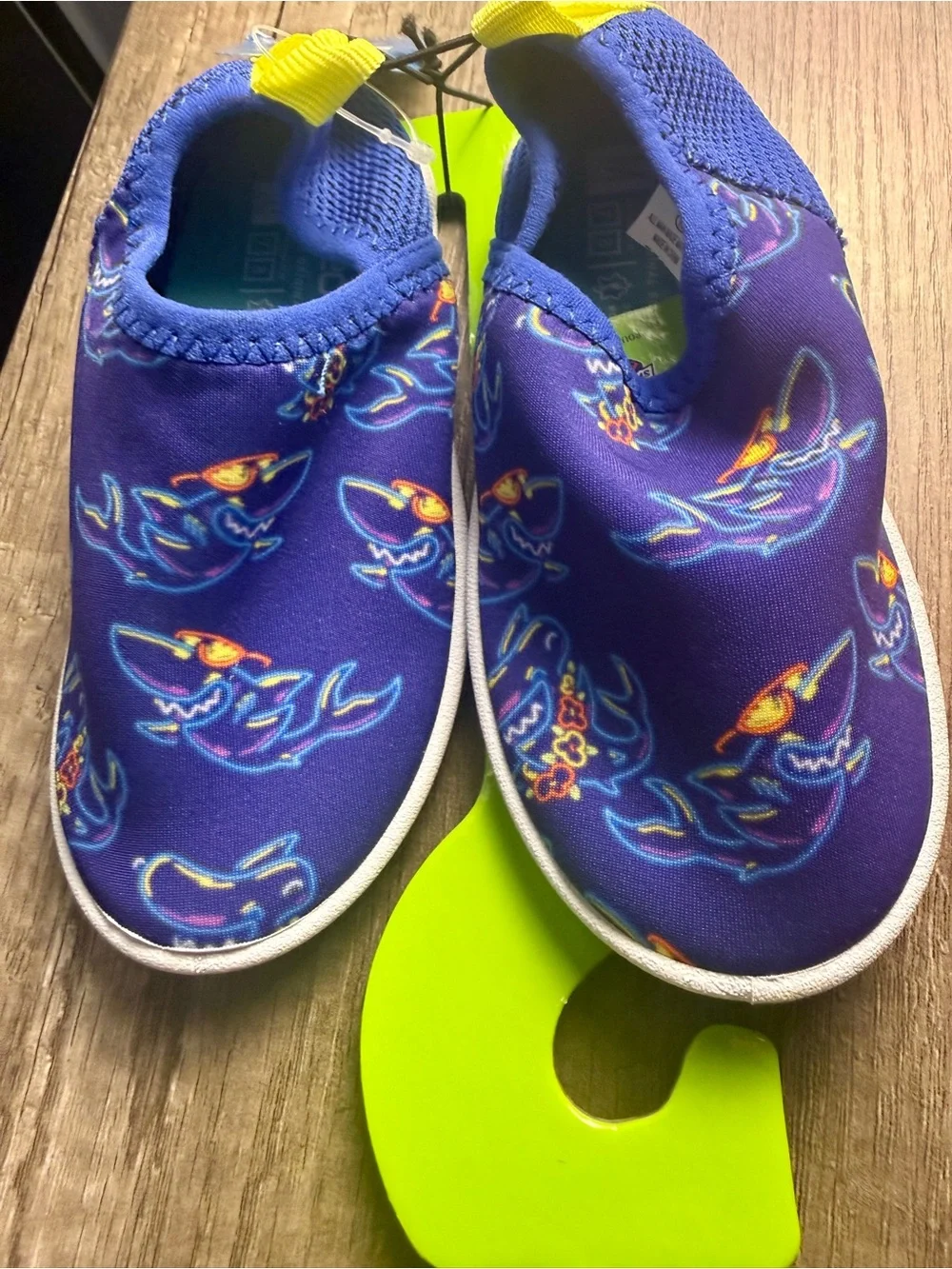 Speedo Kids Slip-On Water Shoes - Purple Shark Print